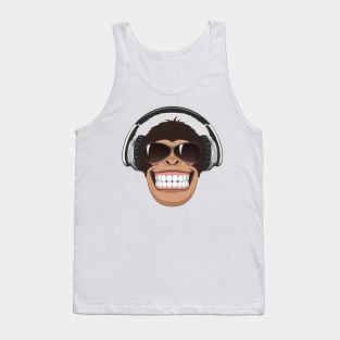 Gorilla in Headphones Tank Top